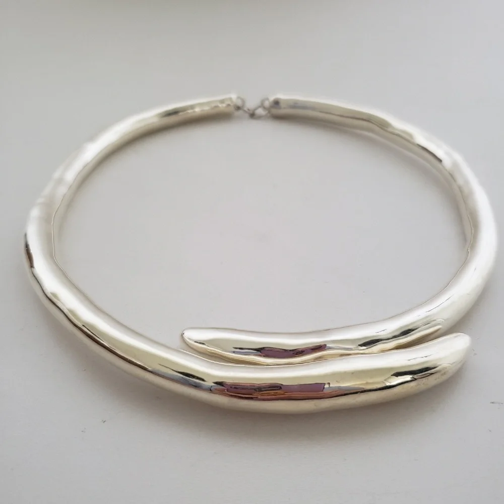 E&L Israel Sterling Silver Electroform Necklace - Picture 4 of 12